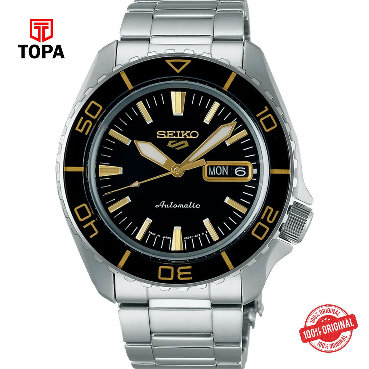 Topa Seiko-5-Sport-SBSA261-Metal-Band-Men-Watch - Product Image 1
