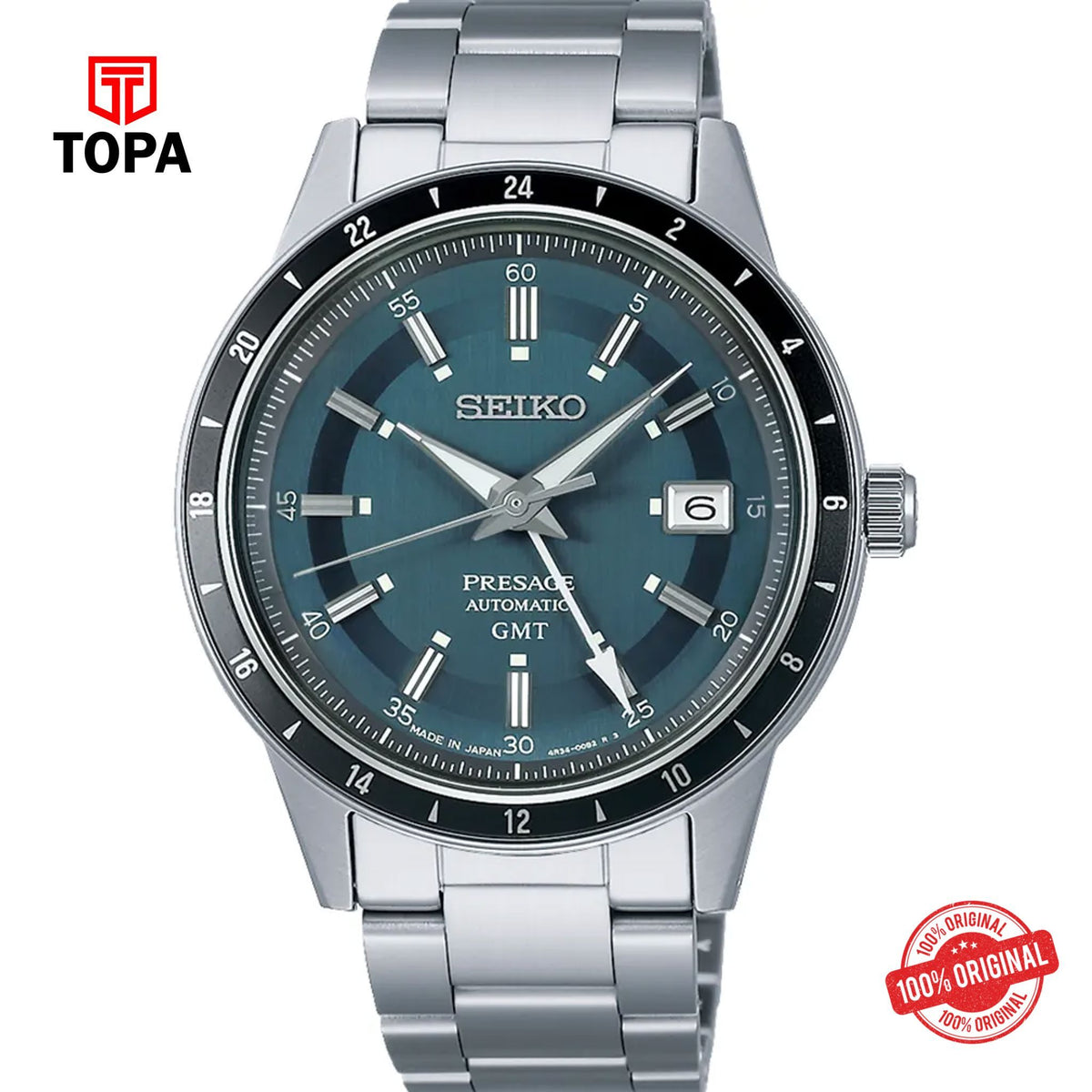 Topa Seiko-SARY229-Presage-GMT-Metal-Band-Men-Watch - Product Image 1