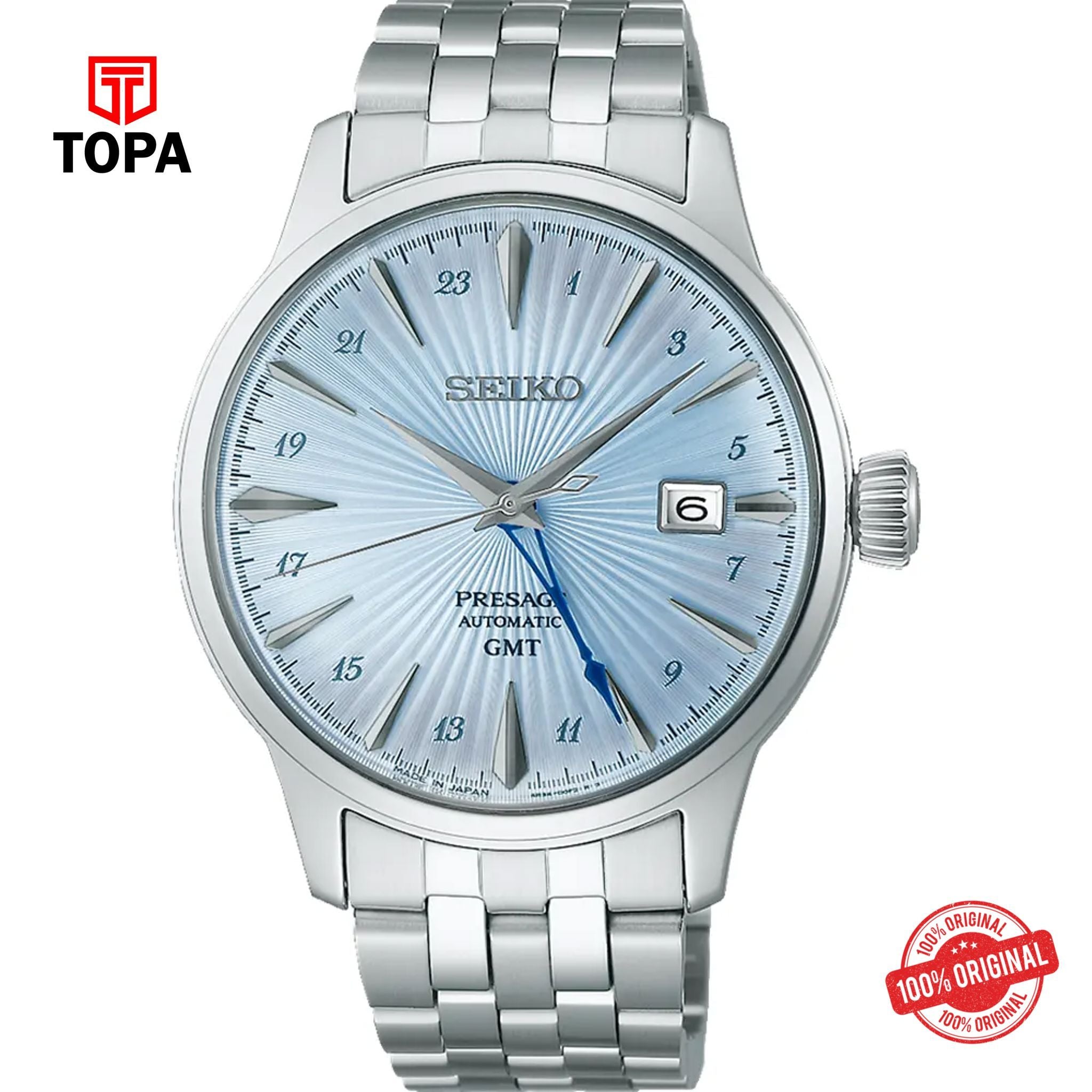 Topa Seiko-SARY241-Presage-GMT-Metal-Band-Men-Watch - Product Image 1