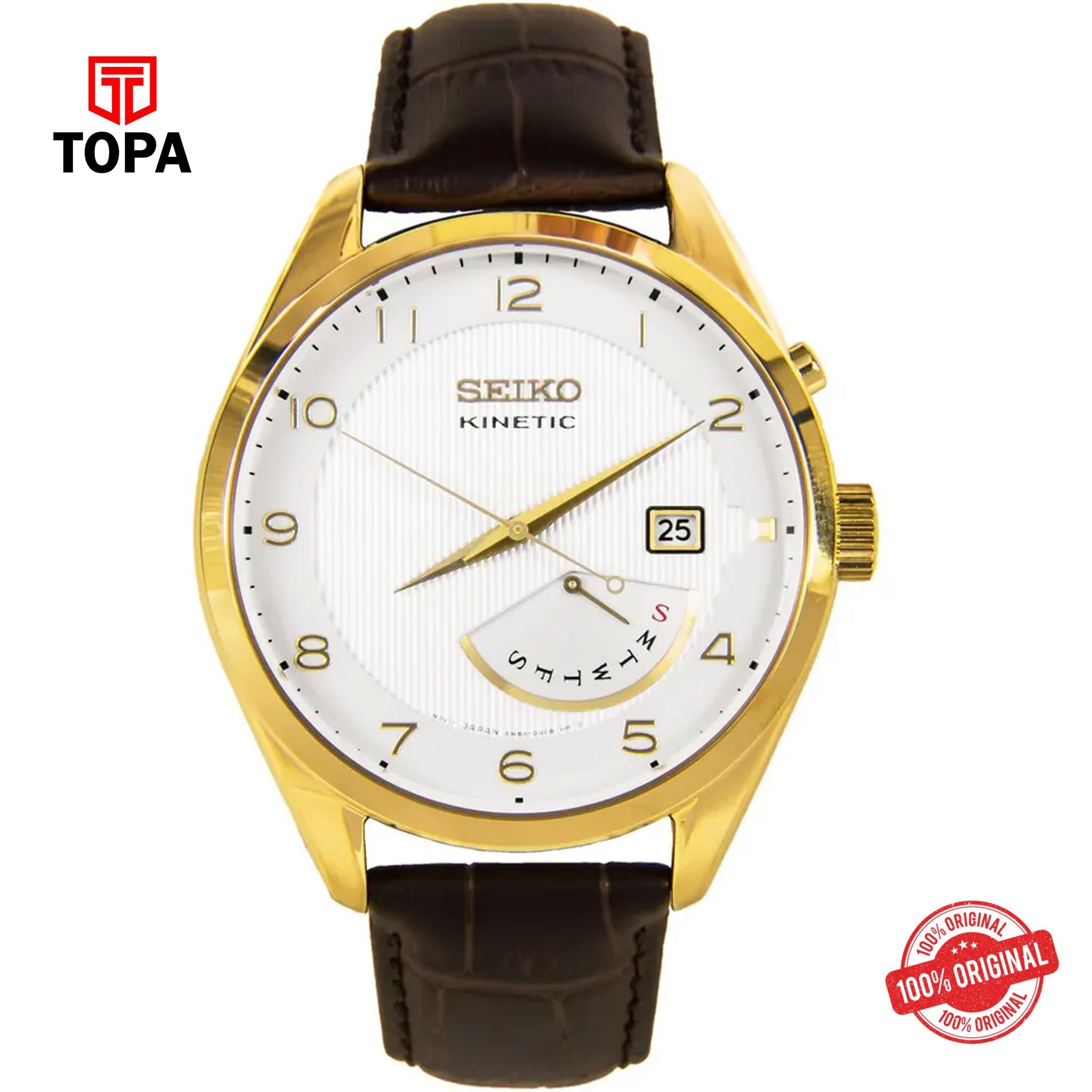 Seiko SRN052P1 Kinetic Analog Men's Watch