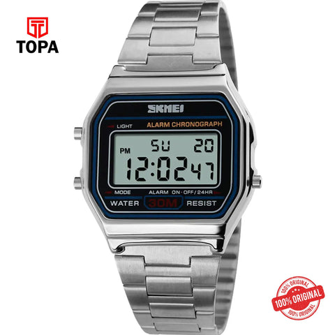 Topa Skemi-1123-G-CH-BLK-DIGI-Metal-Band-Men-Watch - Product Image 1
