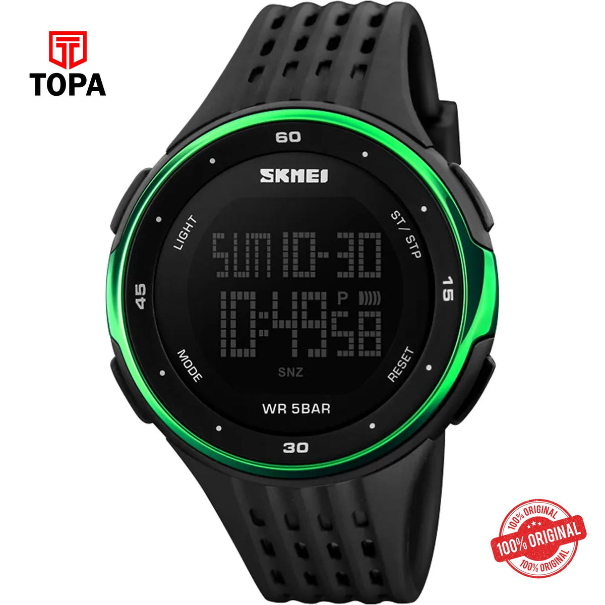 Topa Skemi-1219-G-GRN-BLK-Digital-Men-Watch - Product Image 1