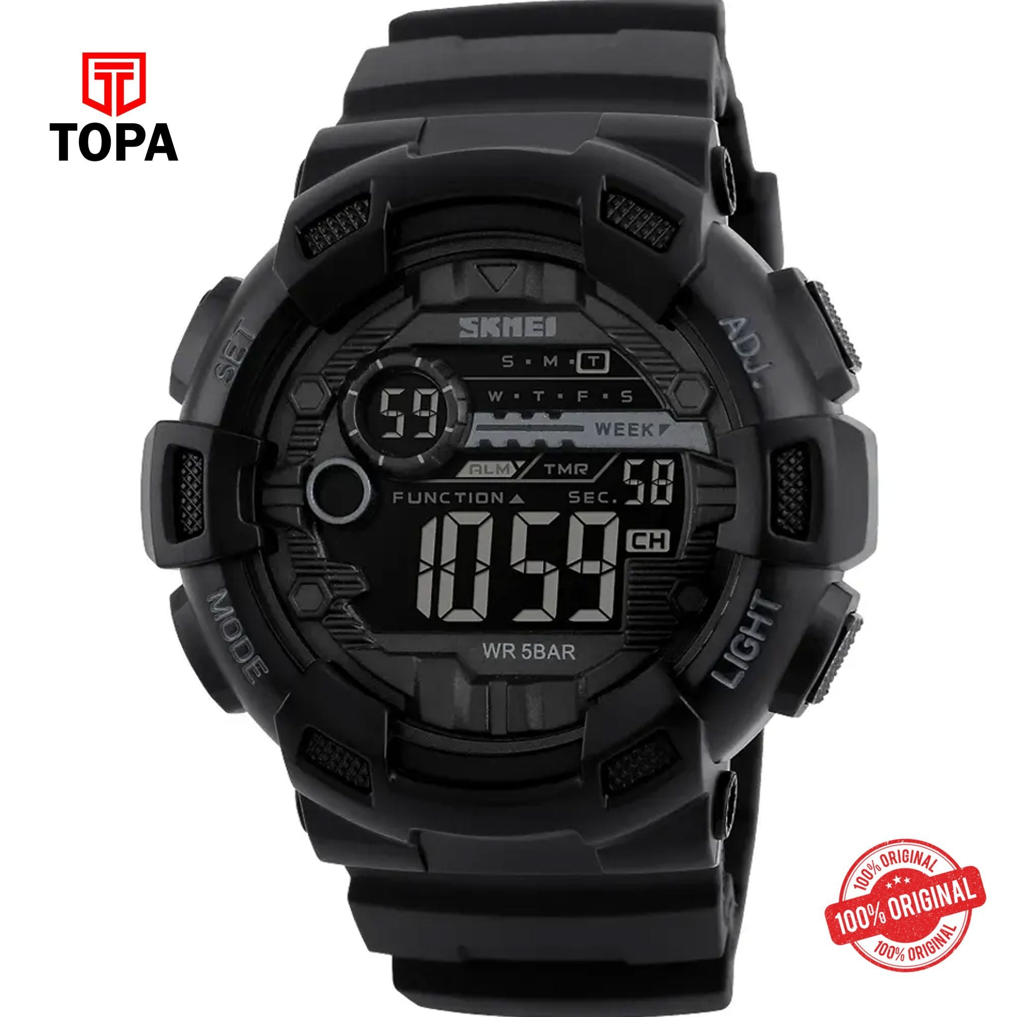 Topa Skemi-1243-G-BLK-Digital-Men-Watch - Product Image 1