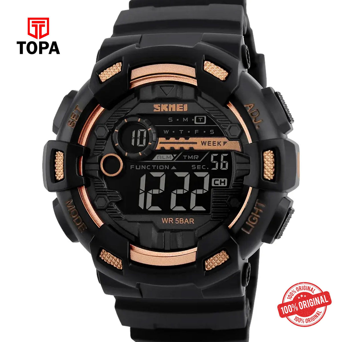 Topa Skemi-1243-G-RS-BLK-Digital-Men-Watch - Product Image 1