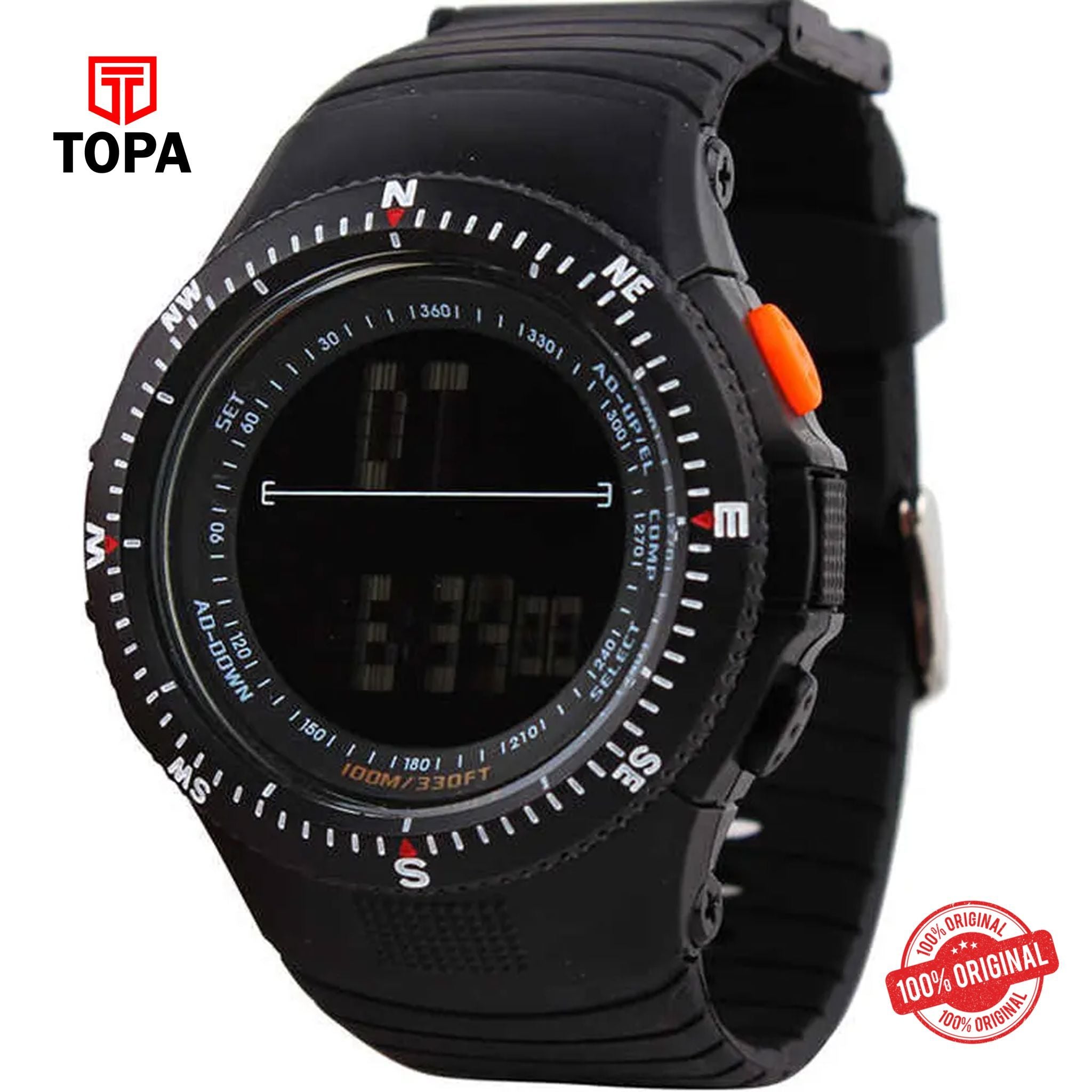 Topa Skmei-0989-BLK-DIGI-Rubber-Band-Men-Watch - Product Image 1