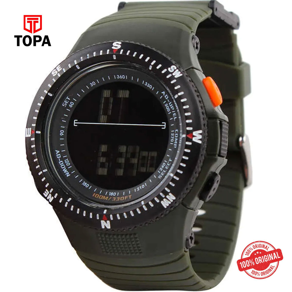 Topa Skmei-0989-GRN-DIGI-Rubber-Band-Men-Watch - Product Image 1