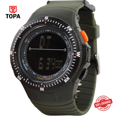 Topa Skmei-0989-GRN-DIGI-Rubber-Band-Men-Watch - Product Image 1