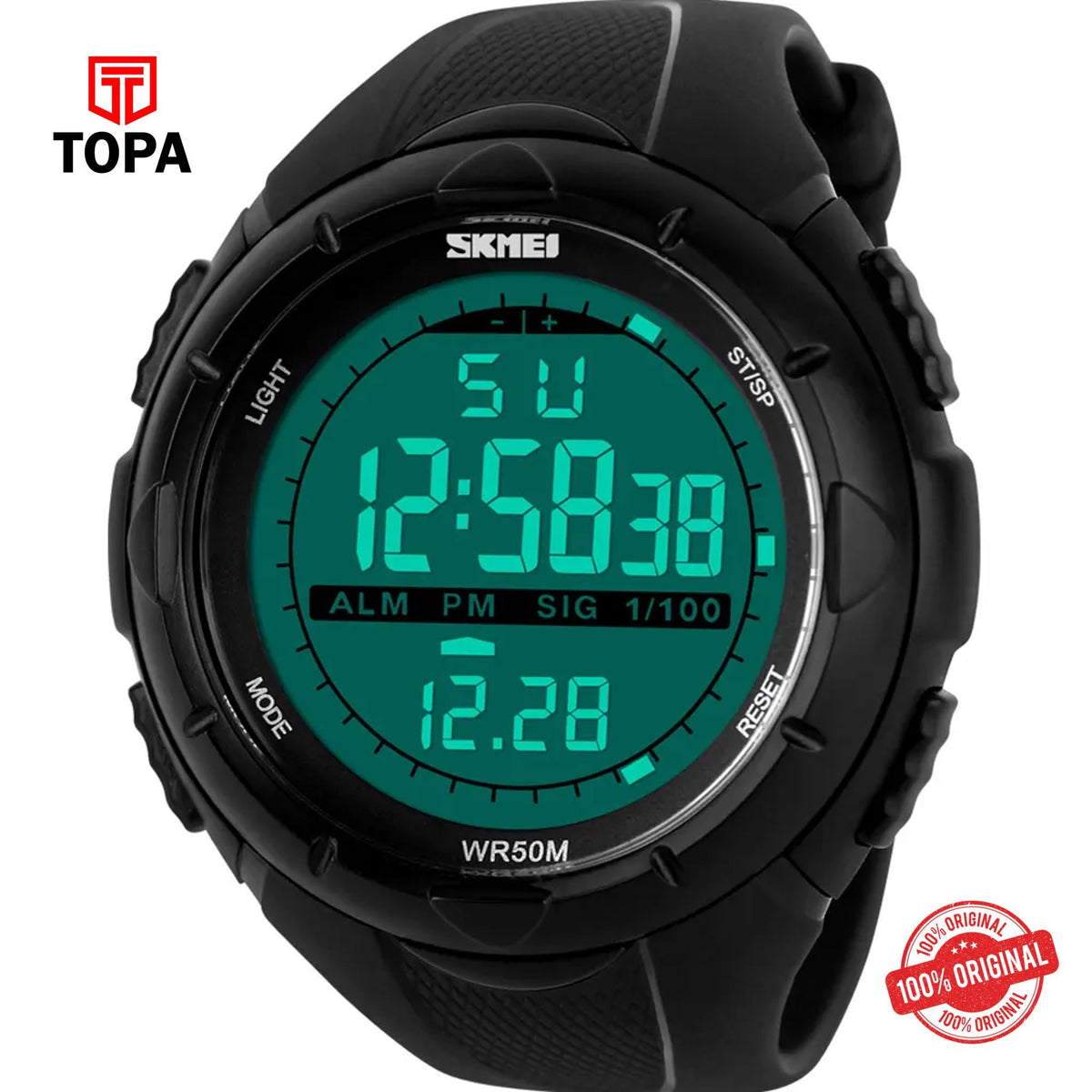 Topa Skmei-1025-BLK-DIGI-Rubber-Band-Men-Watch - Product Image 1