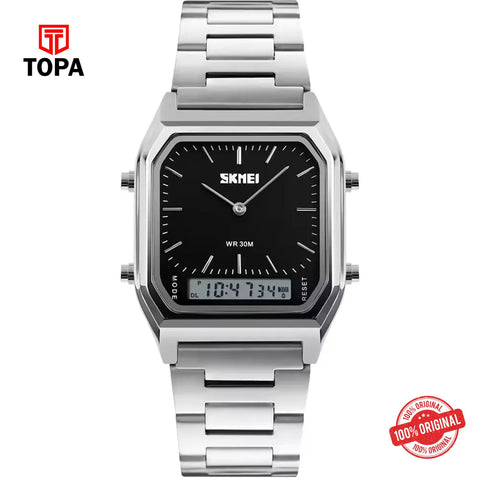 Topa Skmei-1220-G-CH-BLK-Metal-Band-Men-Watch - Product Image 1