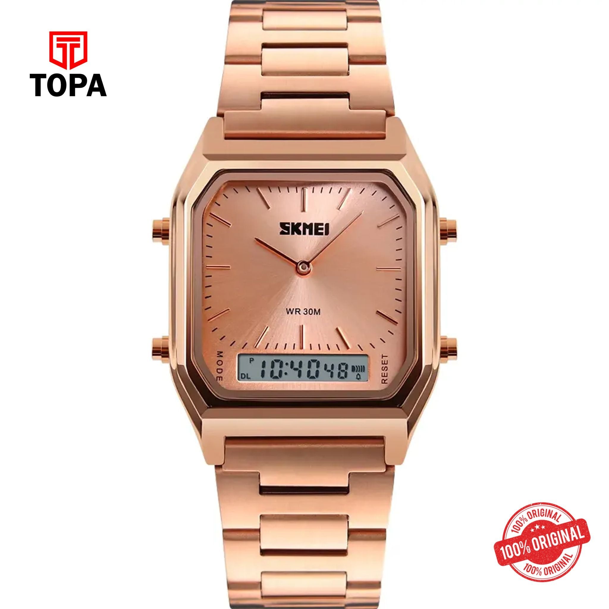Topa Skmei-1220-G-RG-Metal-Band-Men-Watch - Product Image 1