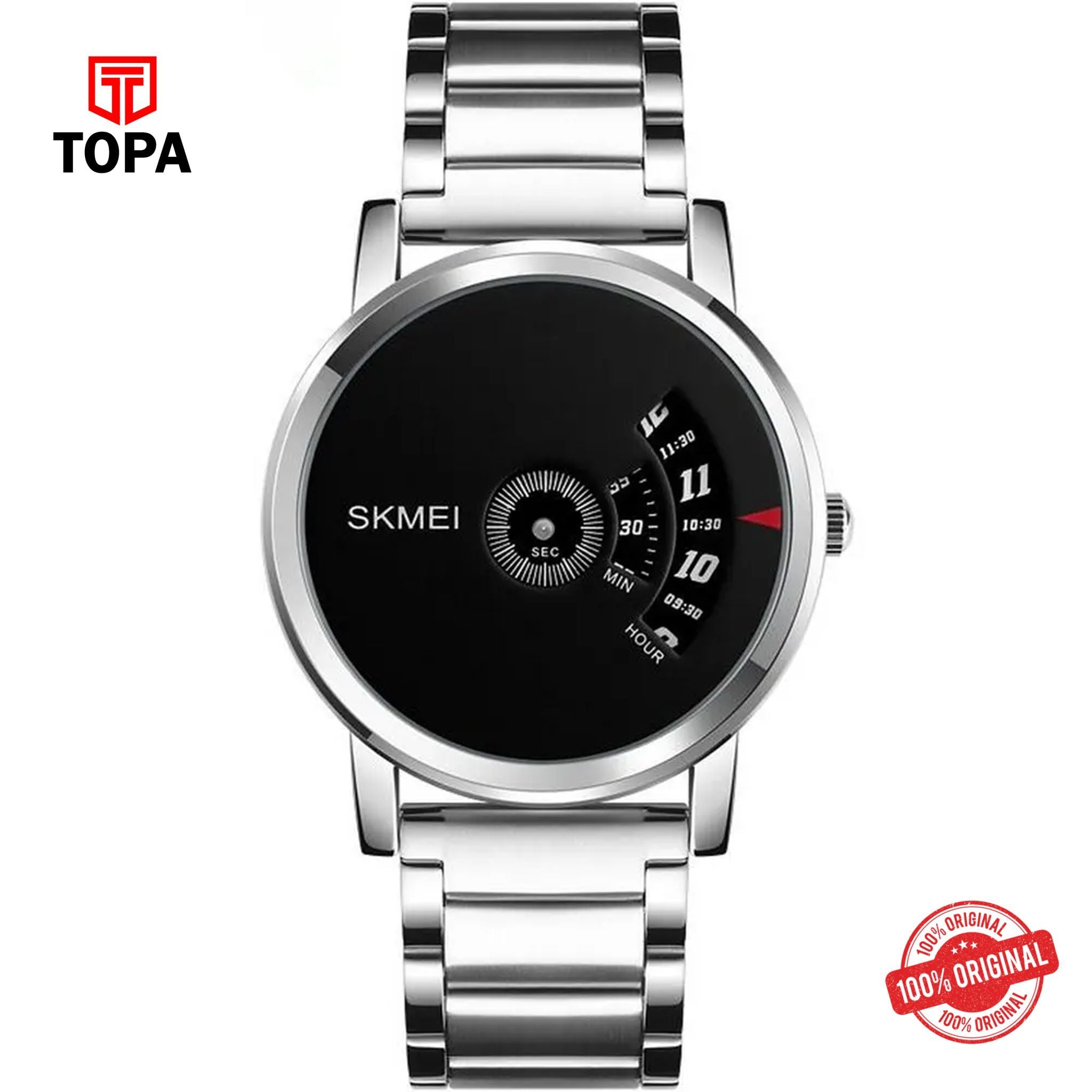 Topa Skmei-1260-CH-BLK-Metal-Band-Men-Watch - Product Image 1