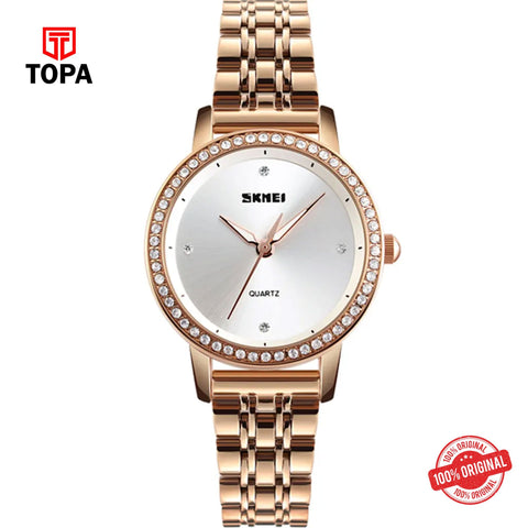 Topa Skmei-1311-L-RS-WHT-Metal-Band-Women-Watch - Product Image 1