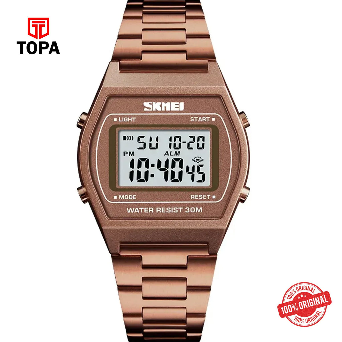 Topa Skmei-1328-BRN-DIGI-Metal-Band-Women-Watch - Product Image 1