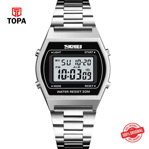 Topa Skmei-1328-G-CH-BLK-DIGI-Metal-Band-Men-Watch - Product Image 1