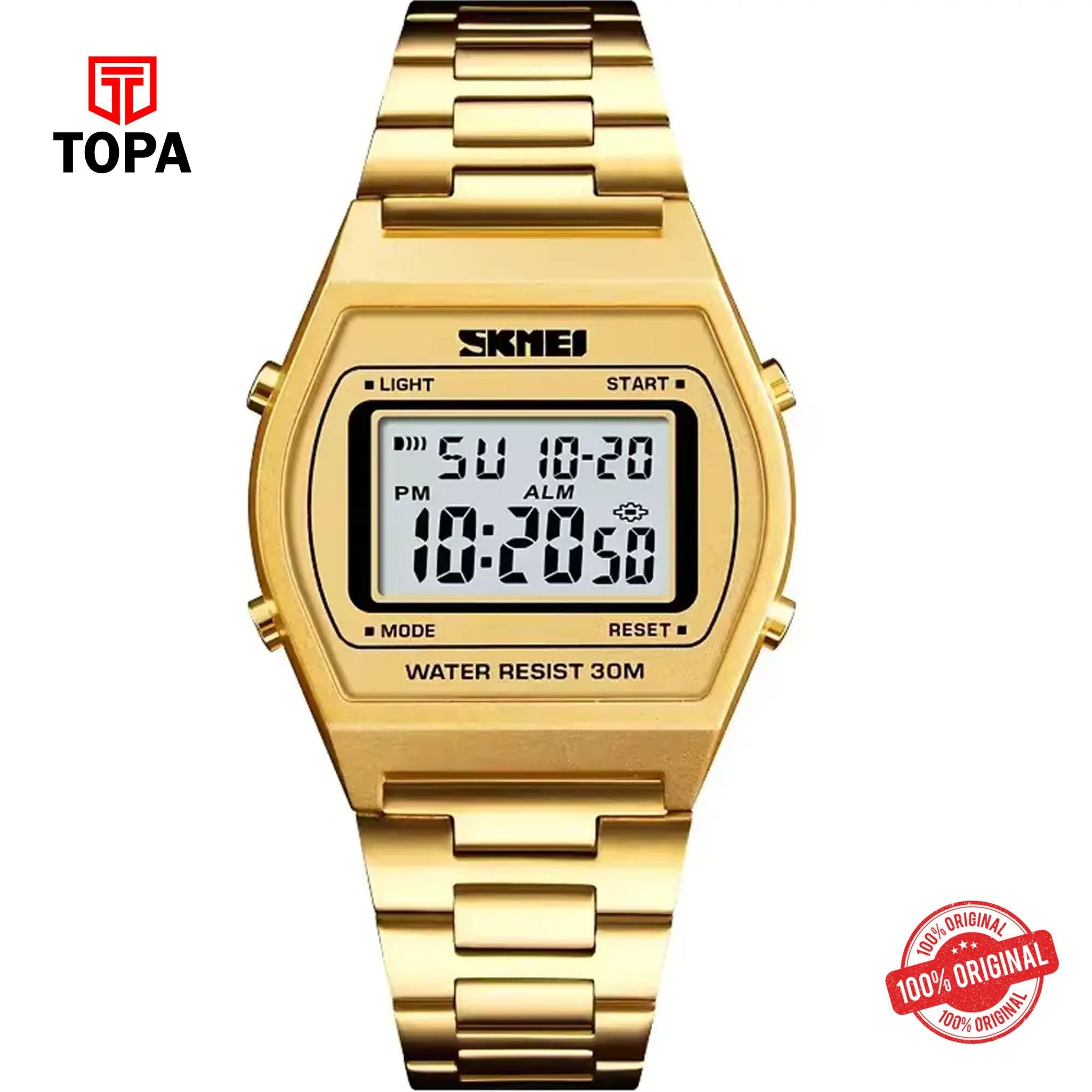 Topa Skmei-1328-GLD-DIGI-Metal-Band-Men-Watch - Product Image 1