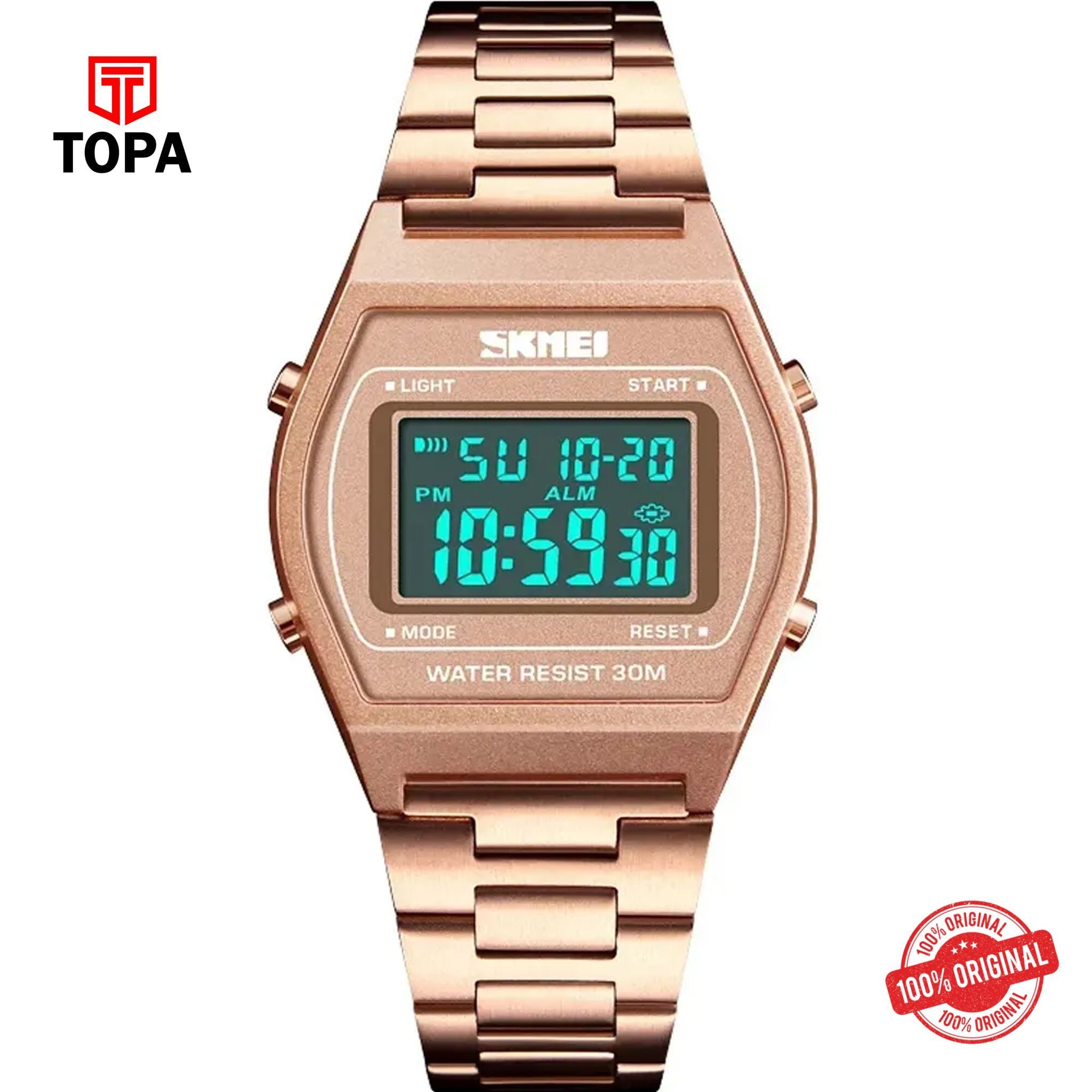 Topa Skmei-1328-RG-DIGI-Metal-Band-Women-Watch - Product Image 1