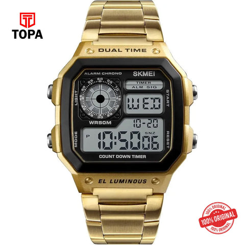 Topa Skmei-1335-GLDBLK-DIGI-Digital-Men-Metal-Watch - Product Image 1