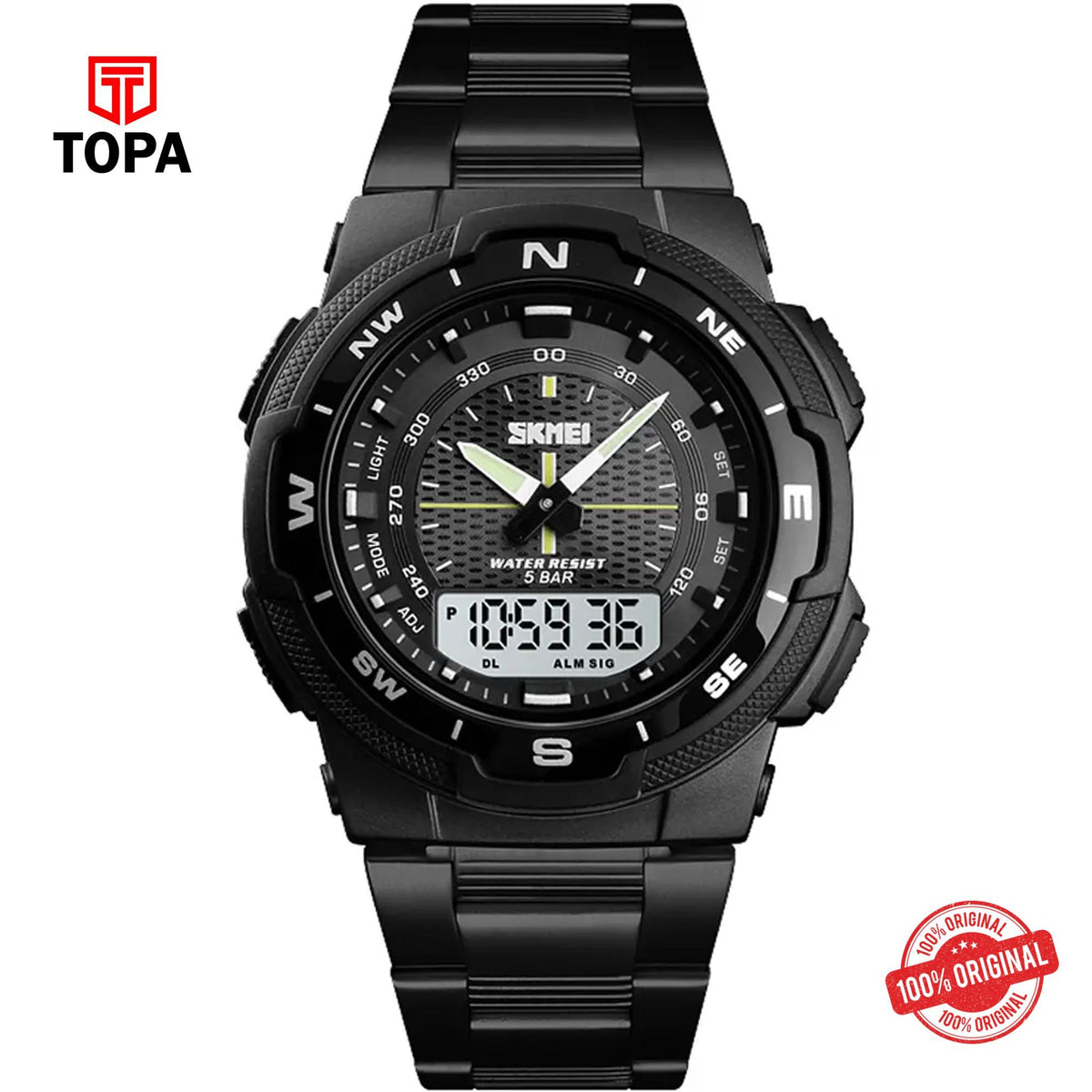 Topa Skmei-1370-G-BLK-Dual-TIME-Men-Watch - Product Image 1