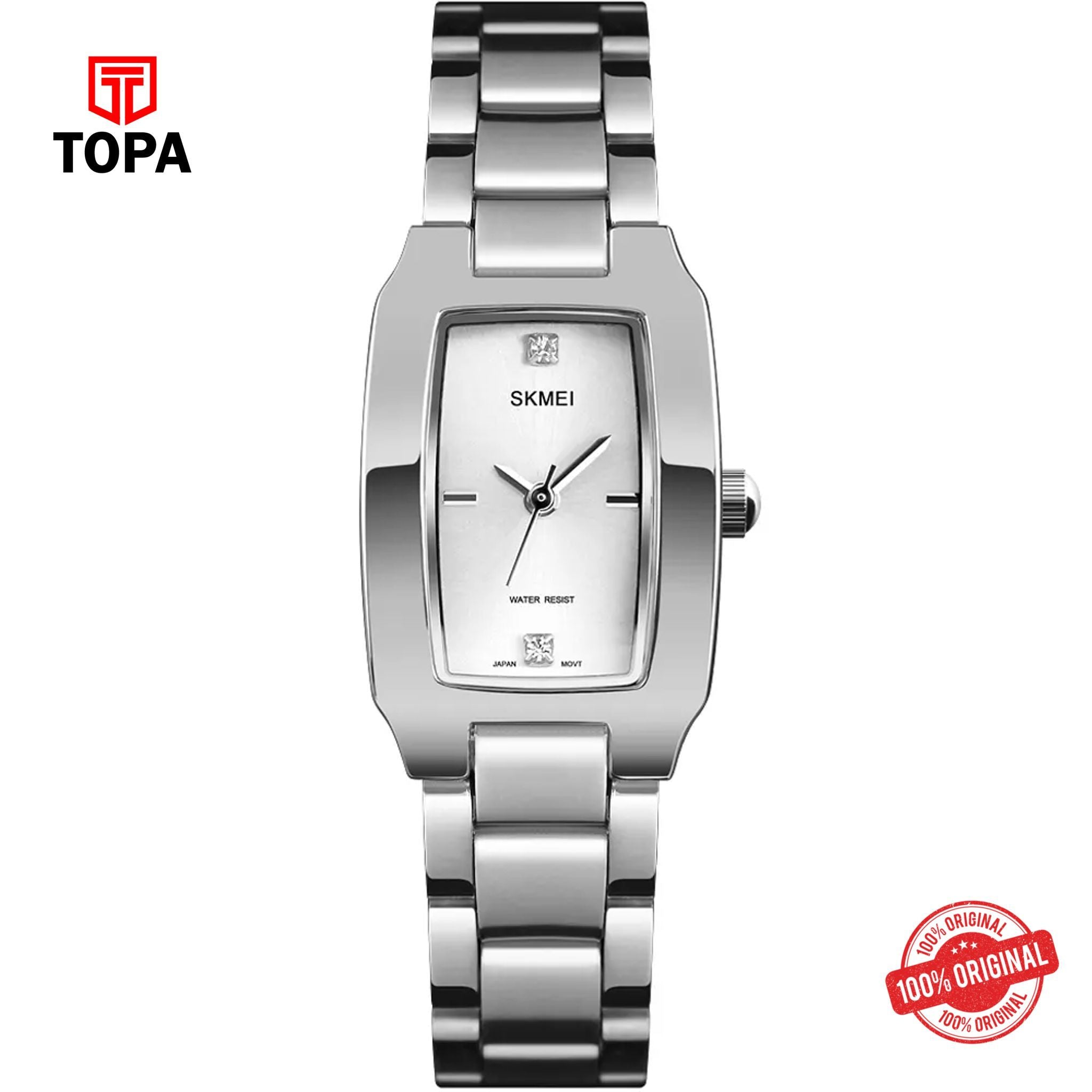 Topa Skmei-1400-L-CH-WHT-Metal-Band-Women-Watch - Product Image 1