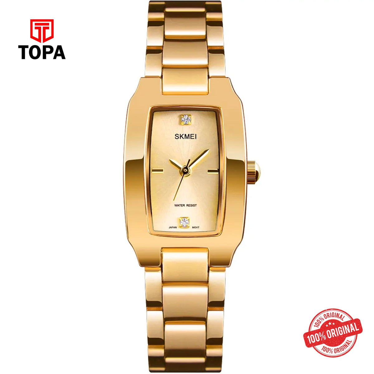 Topa Skmei-1400-L-GOLDEN-Metal-Band-Women-Watch - Product Image 1
