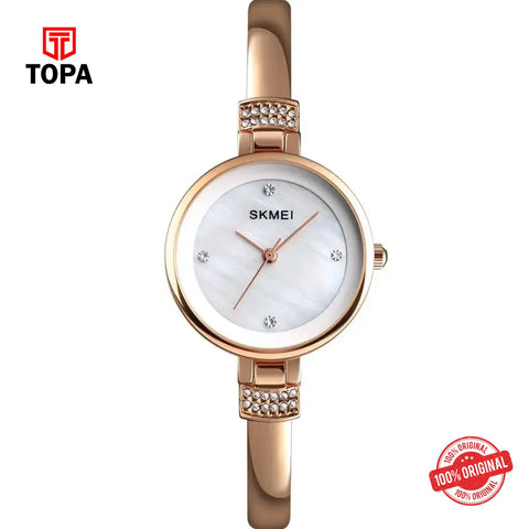 Topa Skmei-1409-RS-WHT-Metal-Band-Women-Watch - Product Image 1