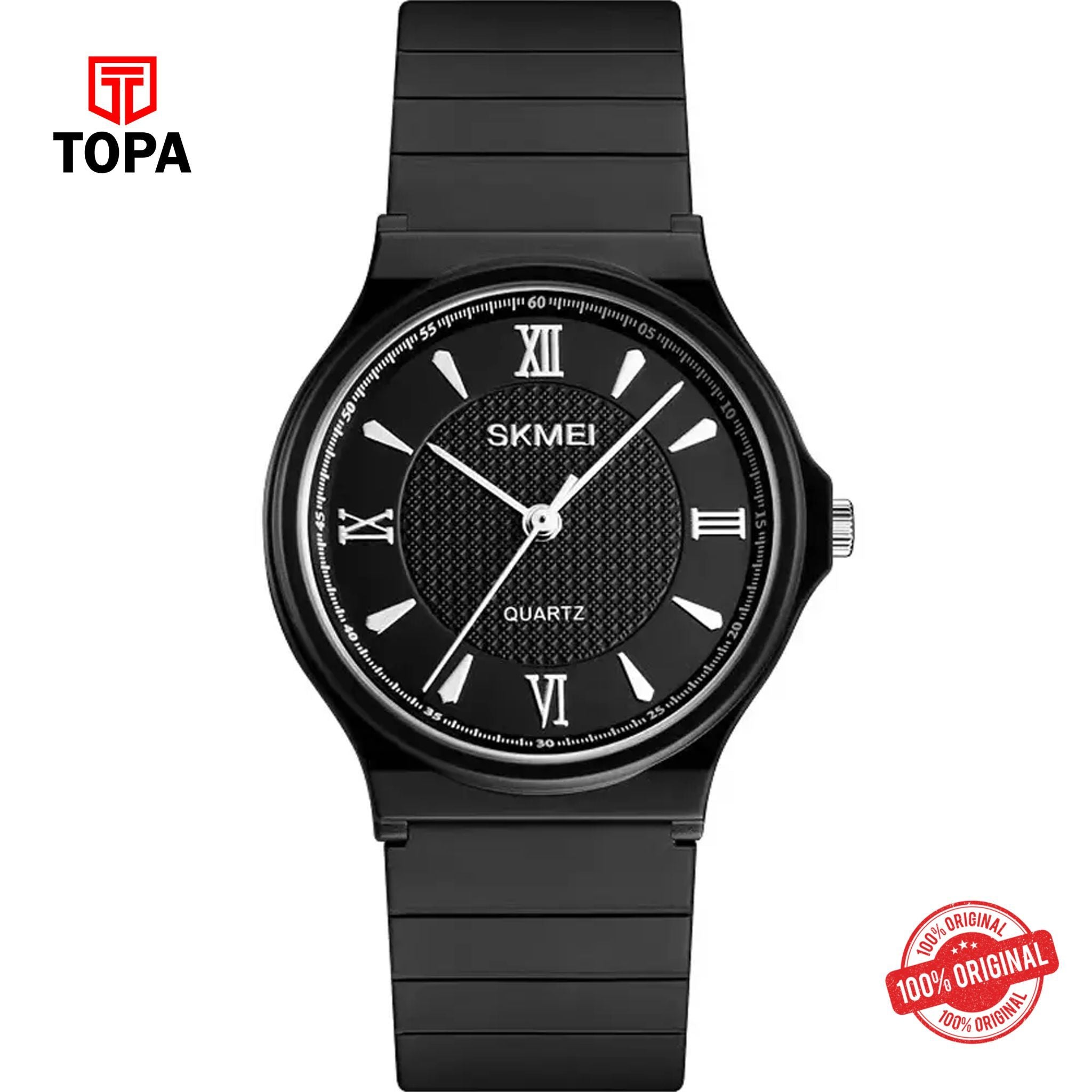 Topa Skmei-1422-BLK-Rubber-Band-Women-Watch - Product Image 1