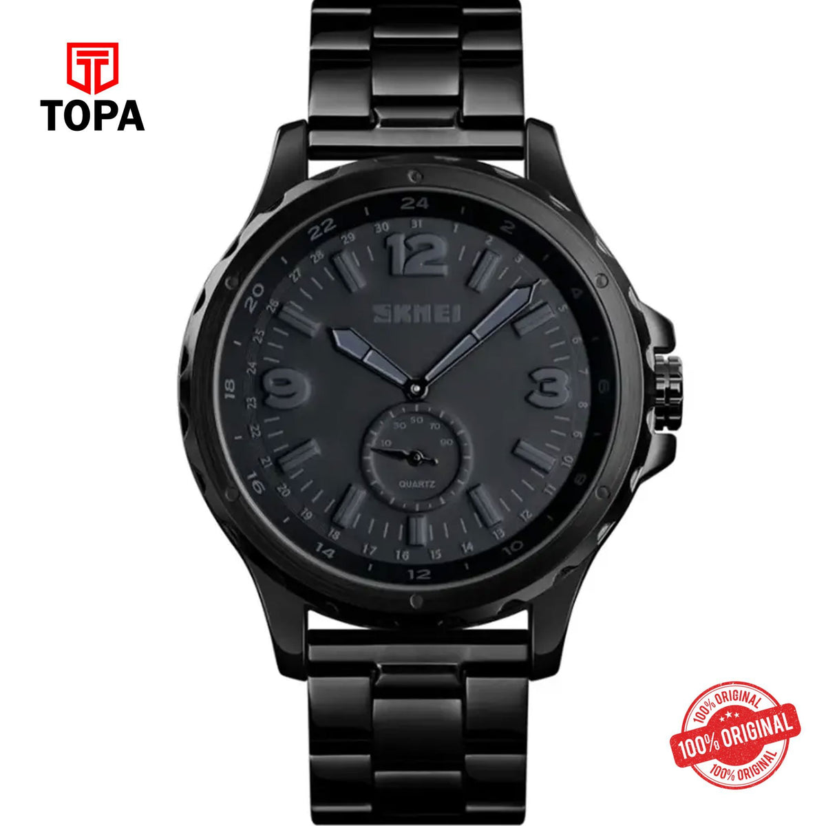 Topa Skmei-1513-G-BLK-Metal-Band-Men-Watch - Product Image 1