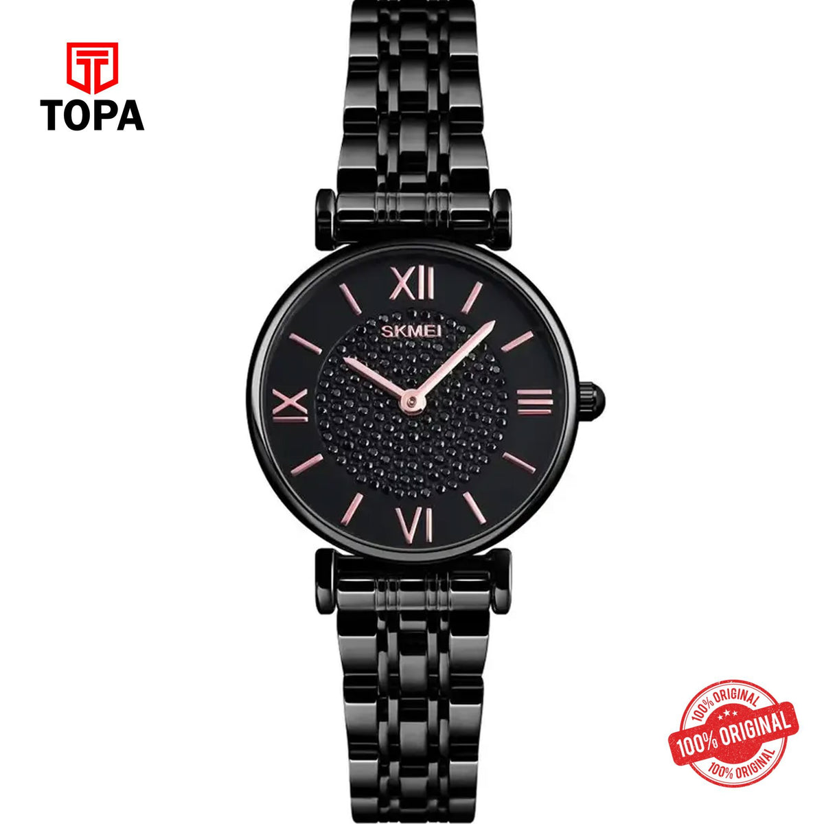 Topa Skmei-1533-BLK-Metal-Band-Women-Watch - Product Image 1