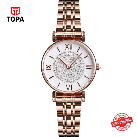 Topa Skmei-1533-RS-WHT-Metal-Band-Women-Watch - Product Image 1