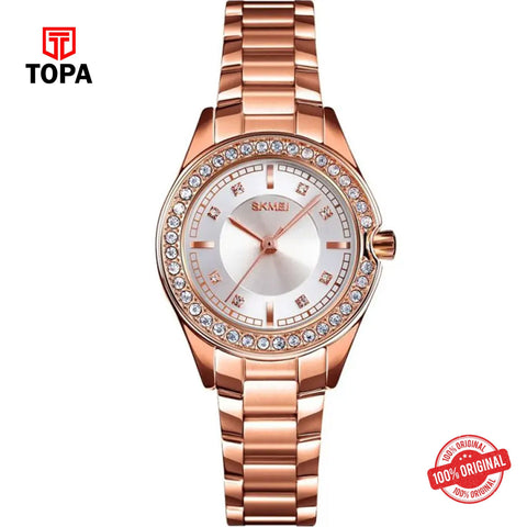 Topa Skmei-1534-RS-WHT-Metal-Band-Women-Watch - Product Image 1