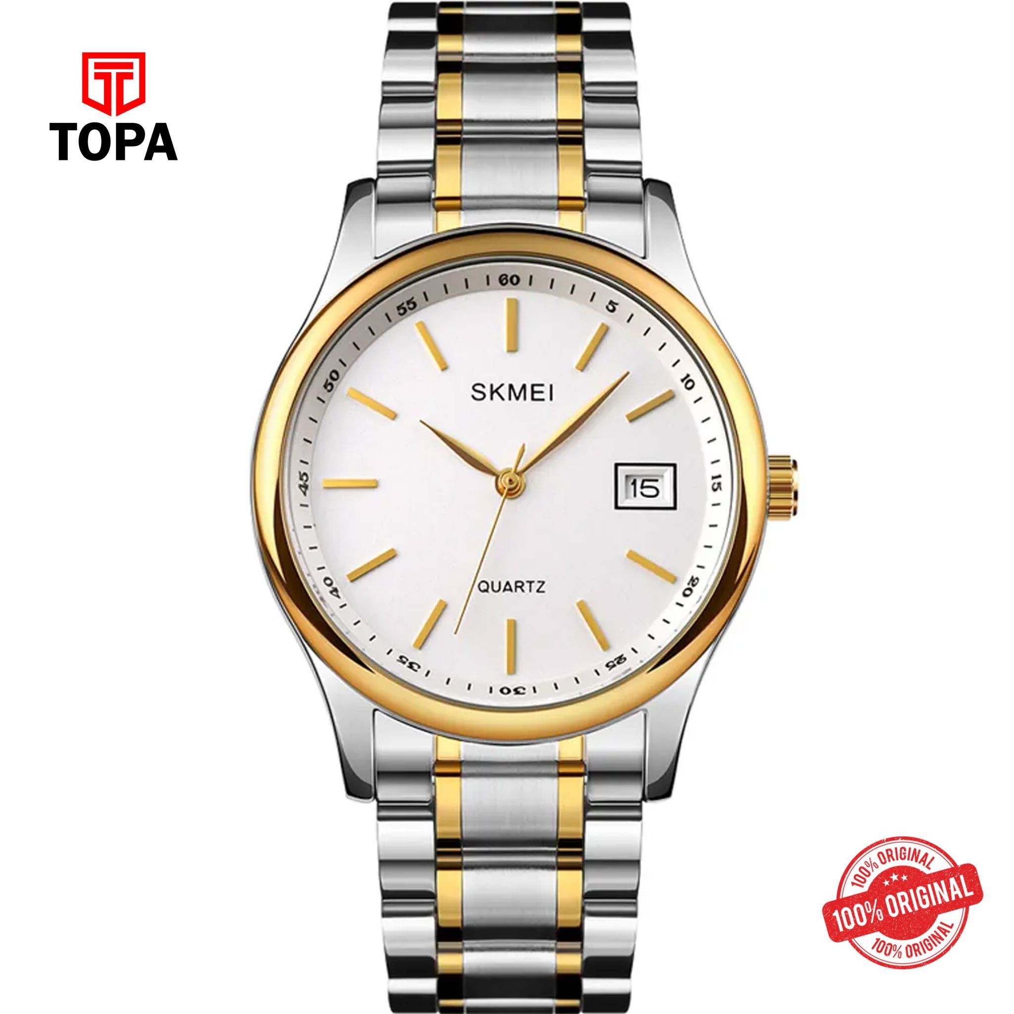 Topa Skmei-1692-TT-WHT-Metal-Band-Men-Watch - Product Image 1