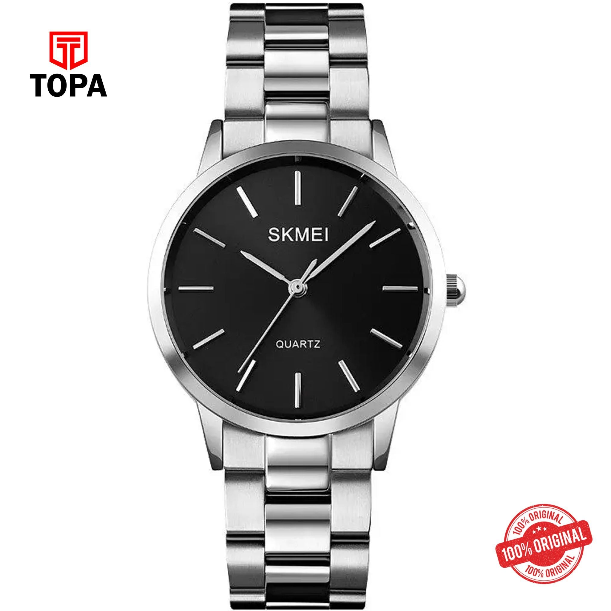 Topa Skmei-1695-L-CH-BLK-Metal-Band-Women-Watch - Product Image 1