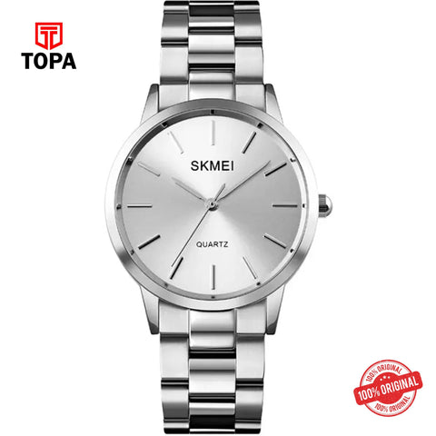 Topa Skmei-1695-L-CH-WHT-Metal-Band-Women-Watch - Product Image 1