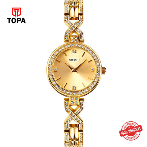 Topa Skmei-1738-GLD-Metal-Band-Women-Watch - Product Image 1