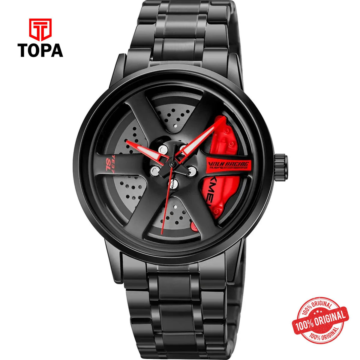 Topa Skmei-1787-G-BLK-REDNIDL-Metal-Band-Men-Watch - Product Image 1