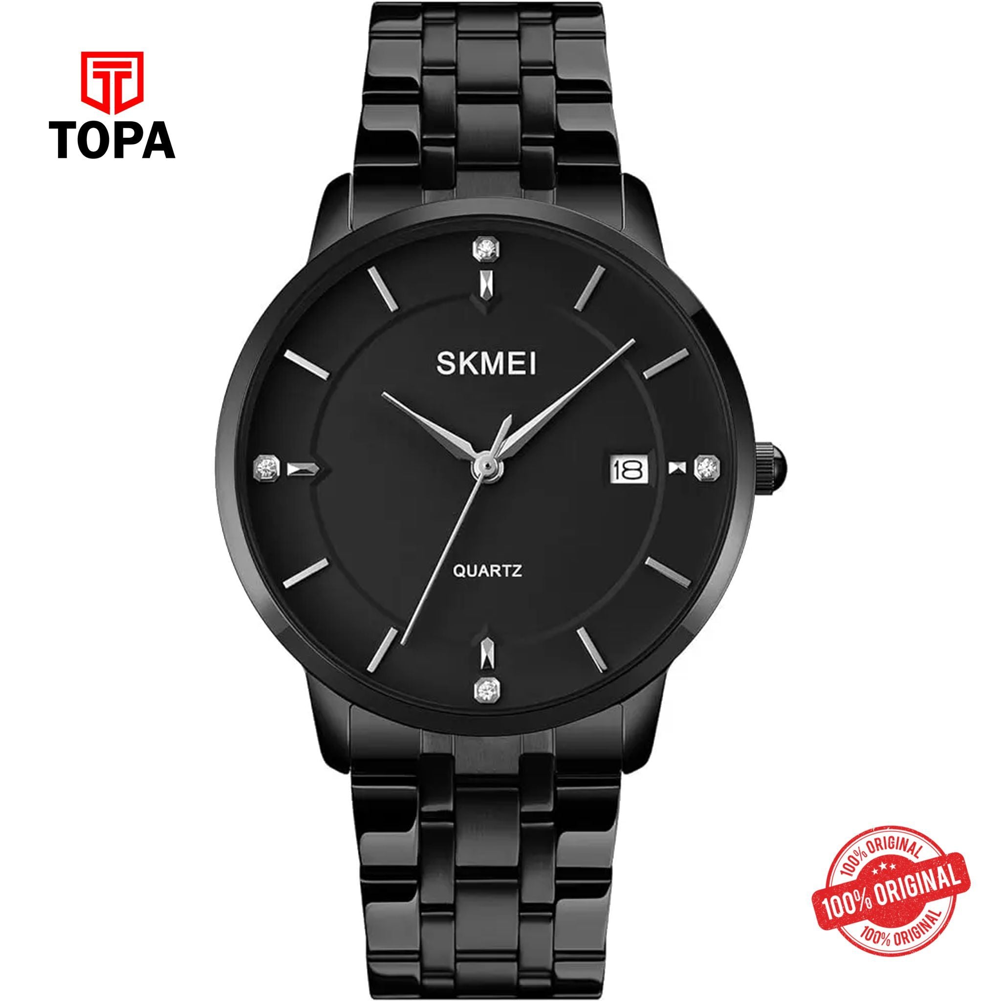 Topa Skmei-1801-BLK-Metal-Band-Men-Watch - Product Image 1