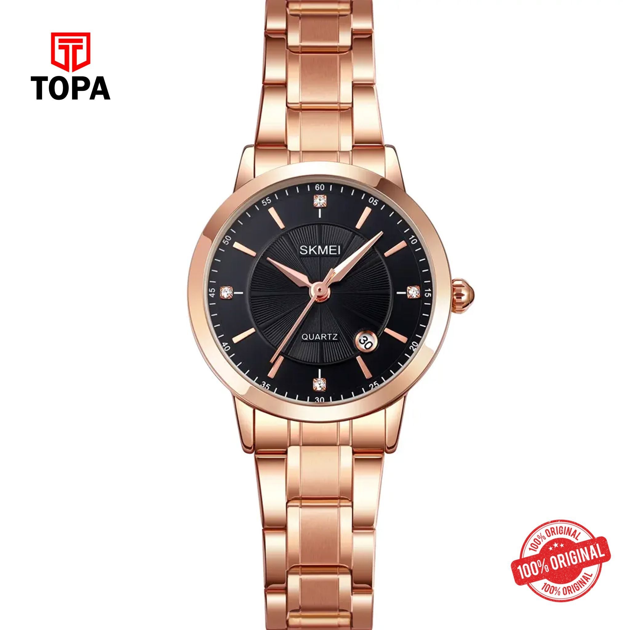 Topa Skmei-1819-RS-BLK-Metal-Band-Women-Watch - Product Image 1