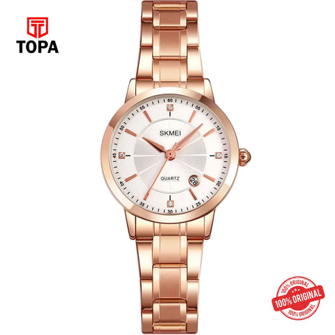 Topa Skmei-1819-RS-WHT-Metal-Band-Women-Watch - Product Image 1