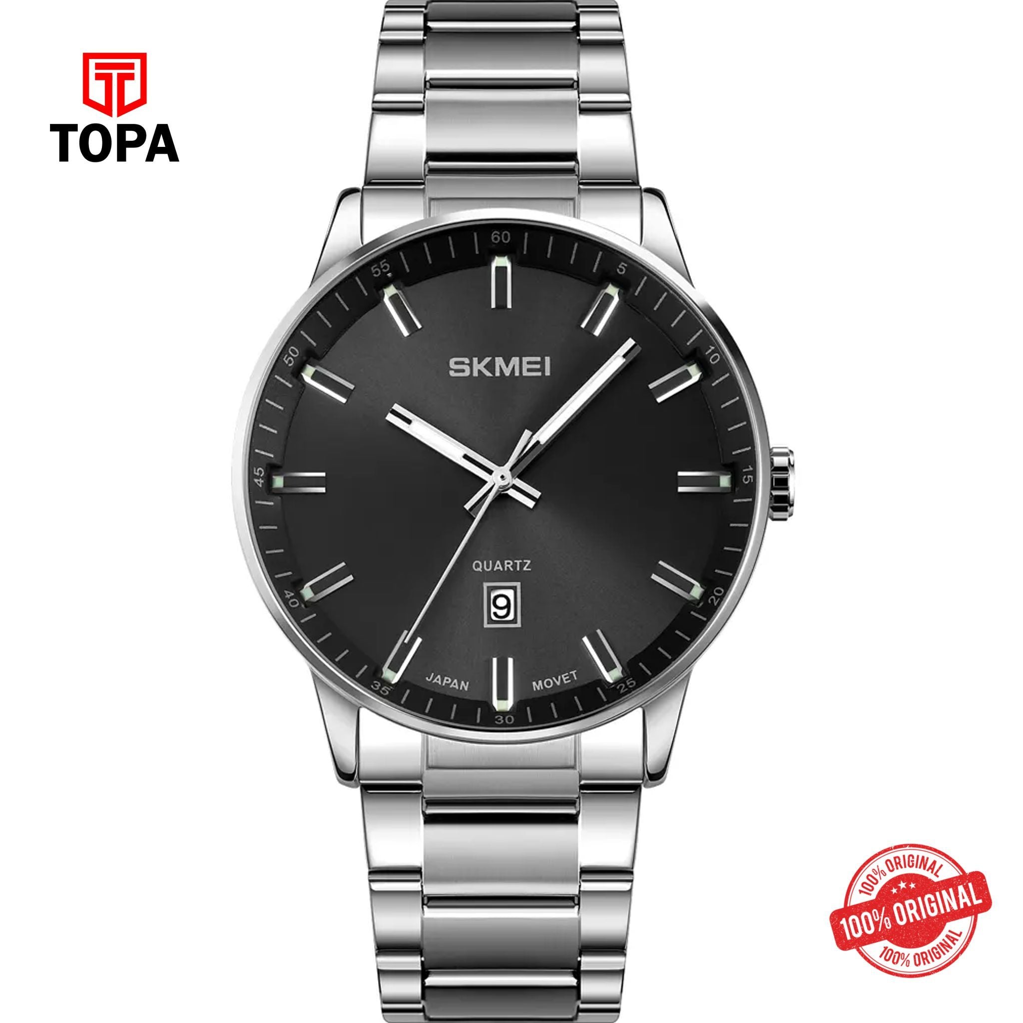 Topa Skmei-1878-G-CH-BLK-Metal-Band-Men-Watch - Product Image 1