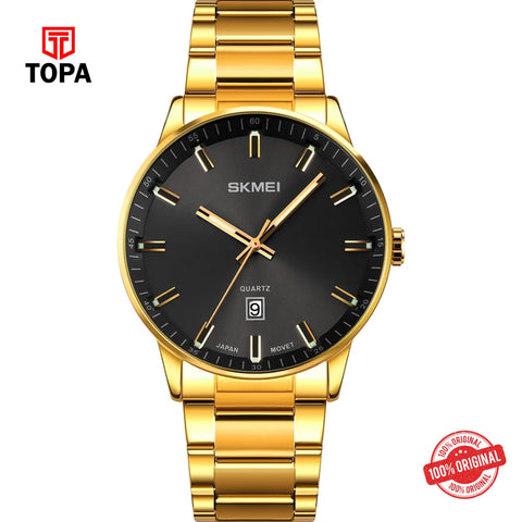 Topa Skmei-1878-GLD-BLK-Metal-Band-Men-Watch - Product Image 1