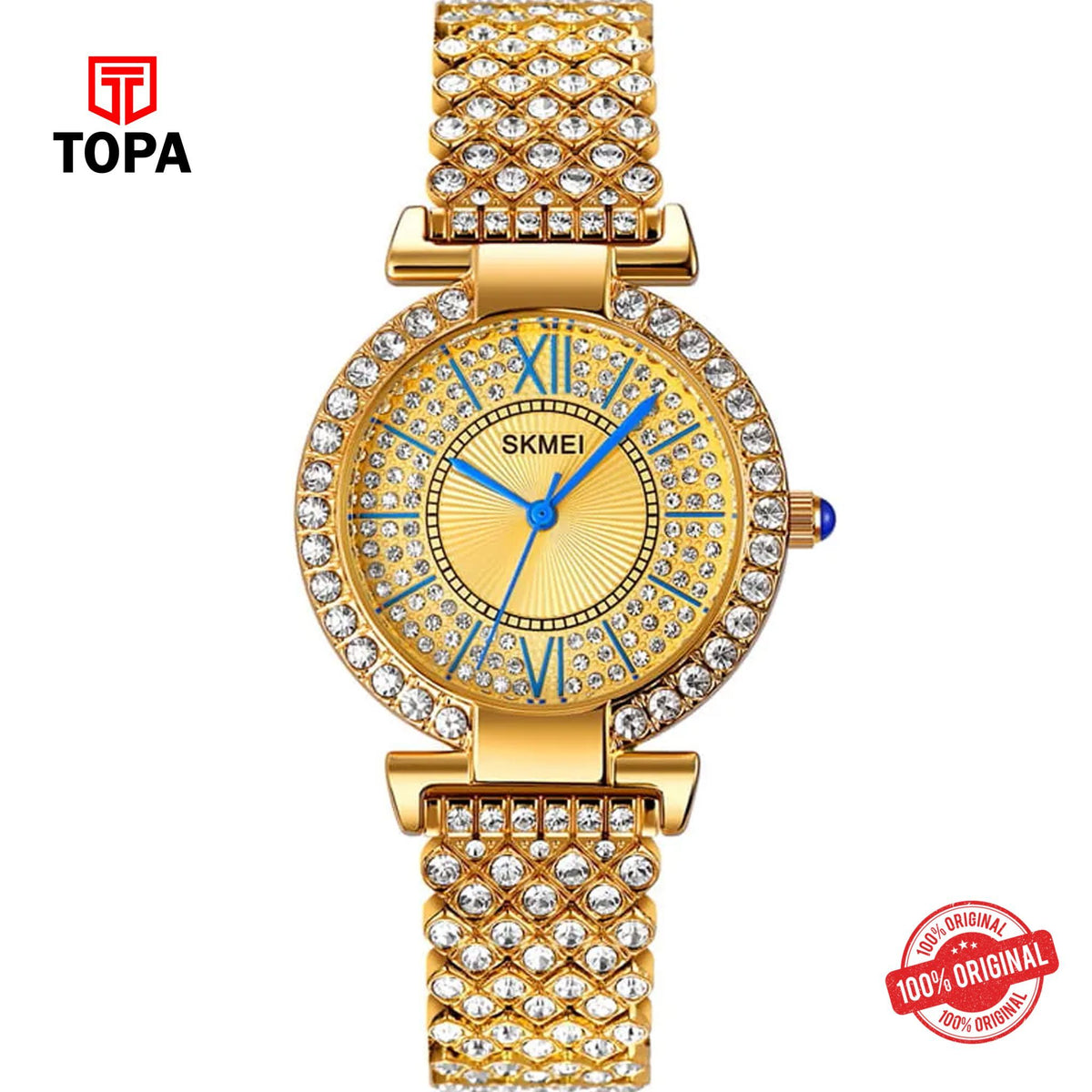 Topa Skmei-1956-GOLD-Metal-Band-Women-Watch - Product Image 1