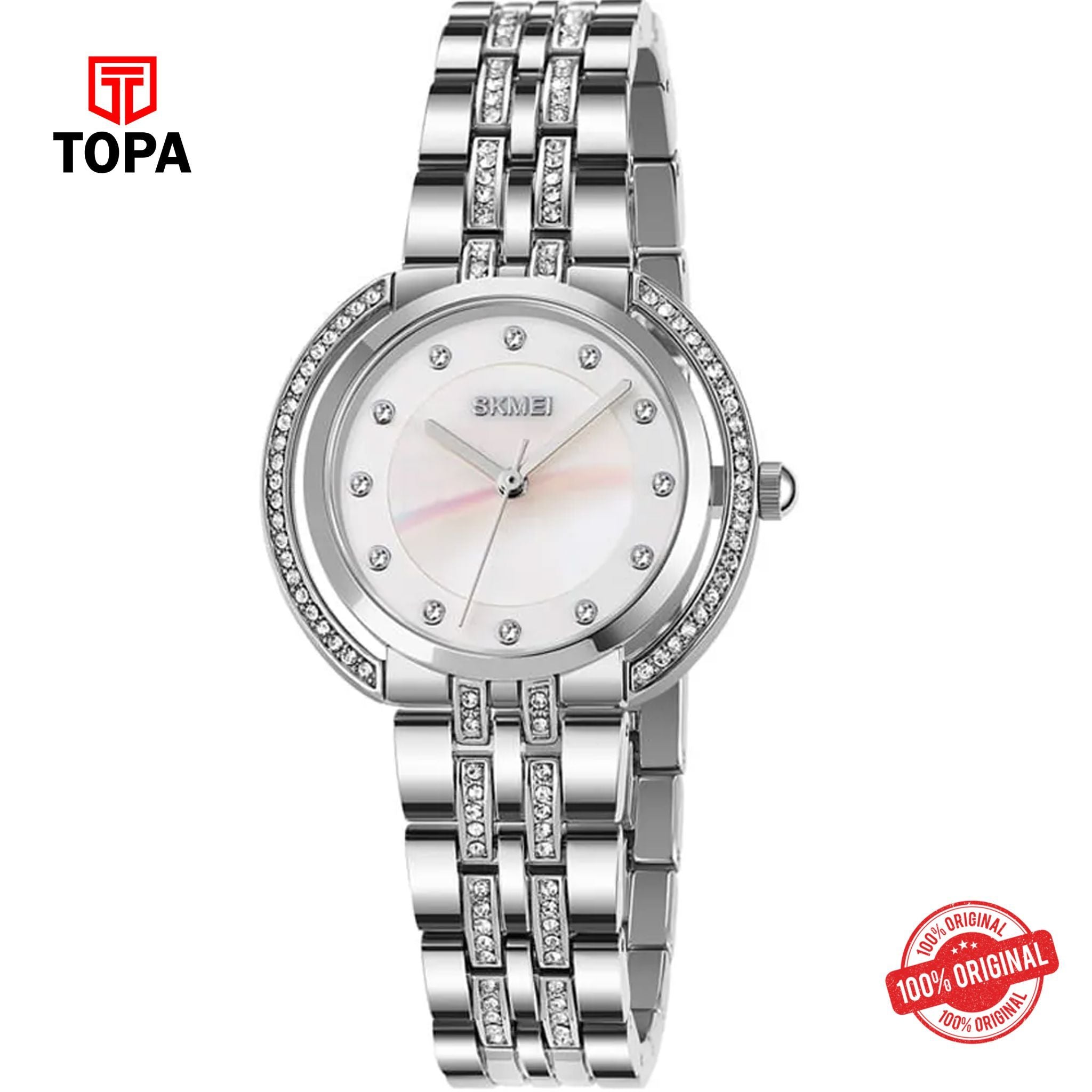 Topa Skmei-1979-L-CH-WHT-Metal-Band-Women-Watch - Product Image 1