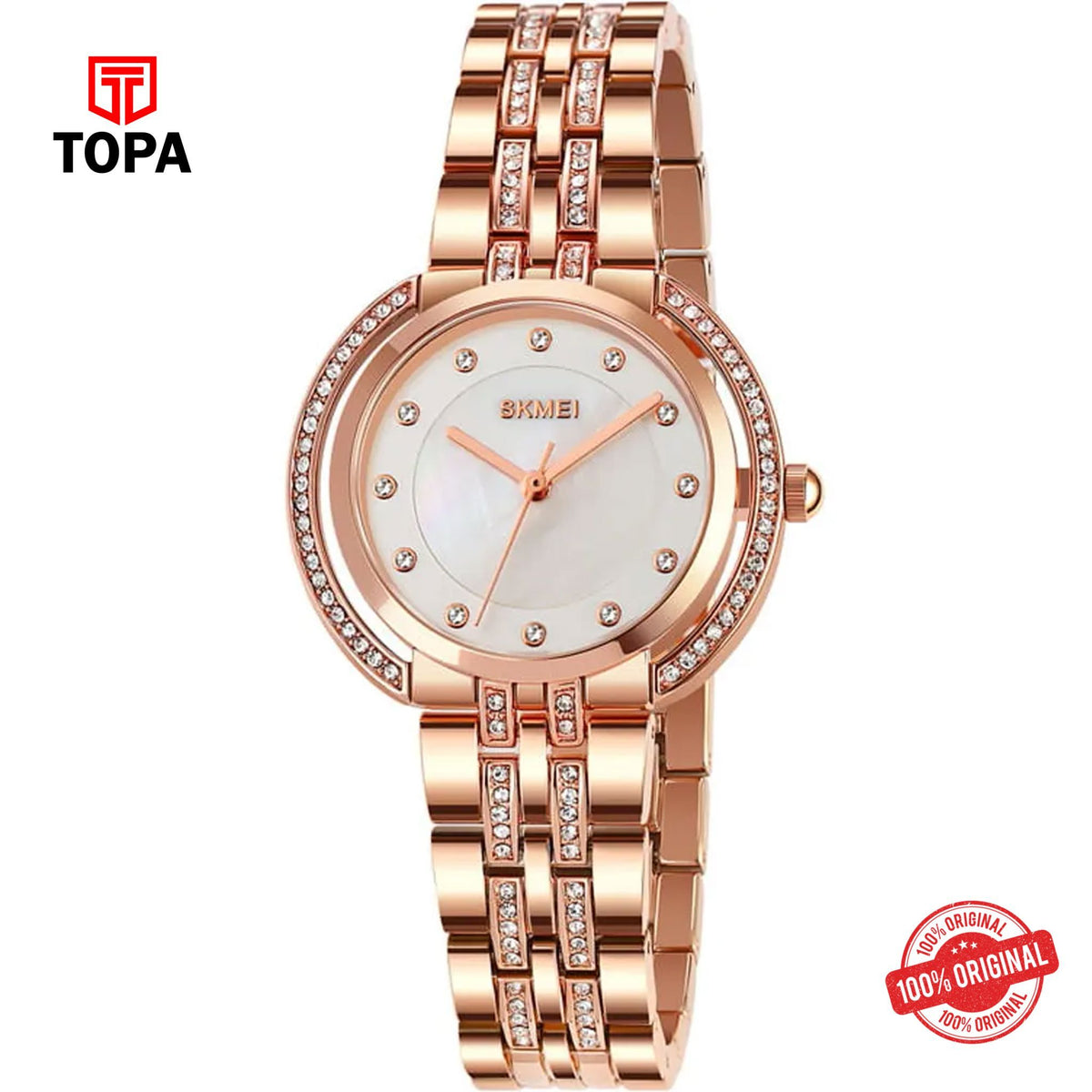 Topa Skmei-1979-L-RS-WHT-Metal-Band-Women-Watch - Product Image 1
