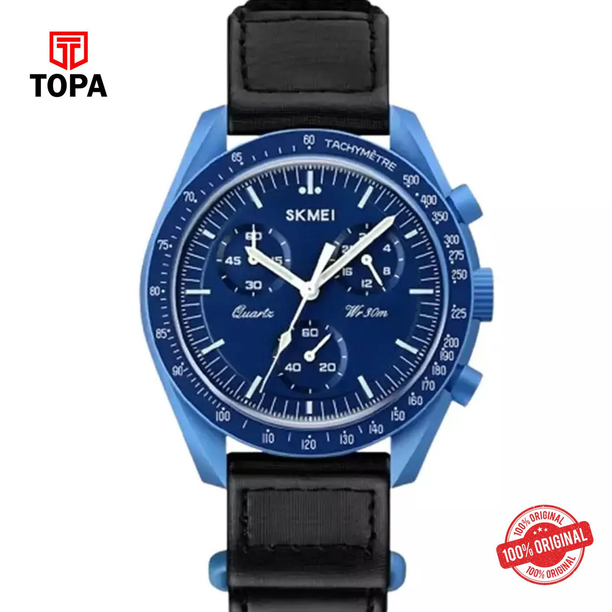 Topa Skmei-1982-BLU-BLK-Nylon-Band-Men-Watch - Product Image 1