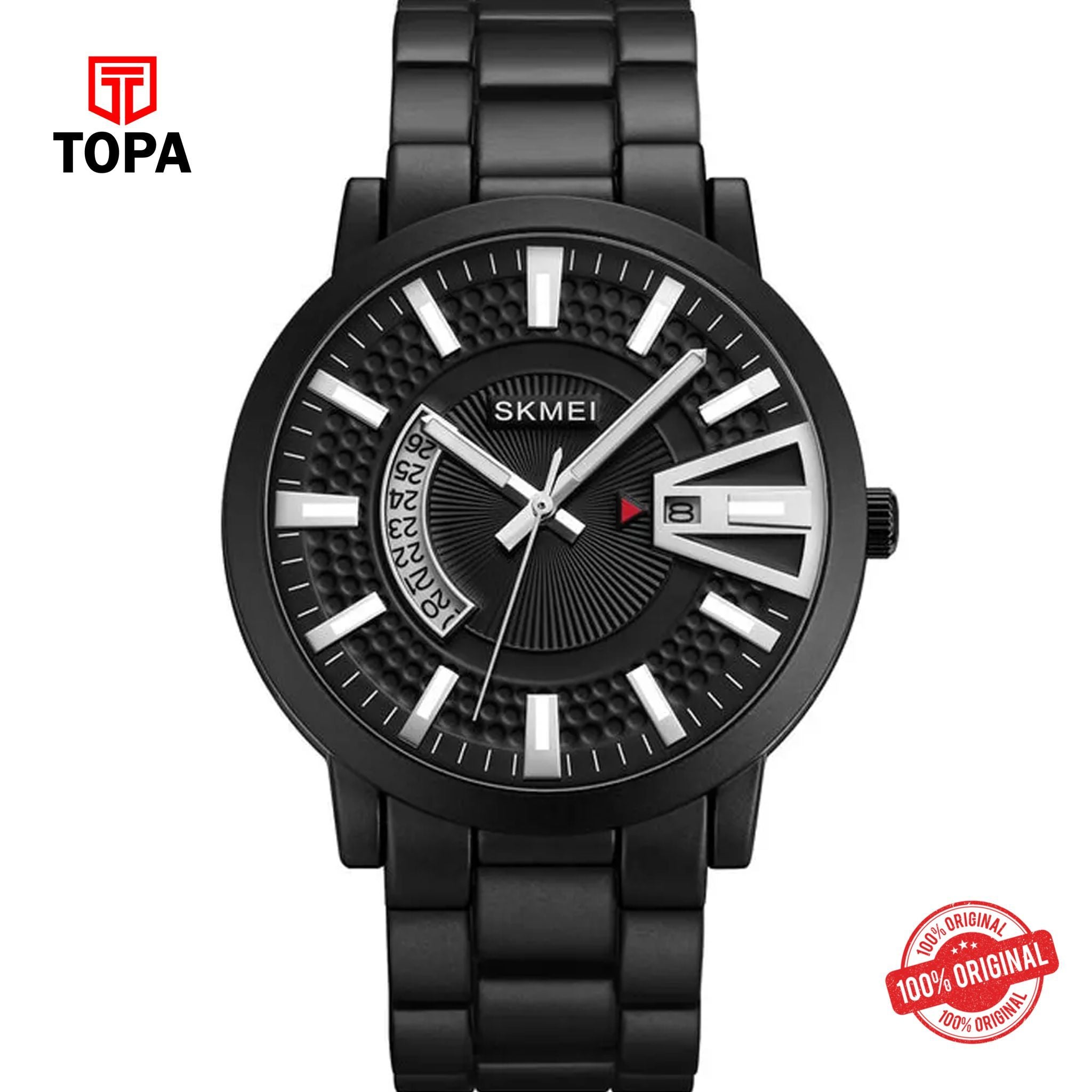Topa Skmei-1985-G-BLK-Metal-Band-Men-Watch - Product Image 1