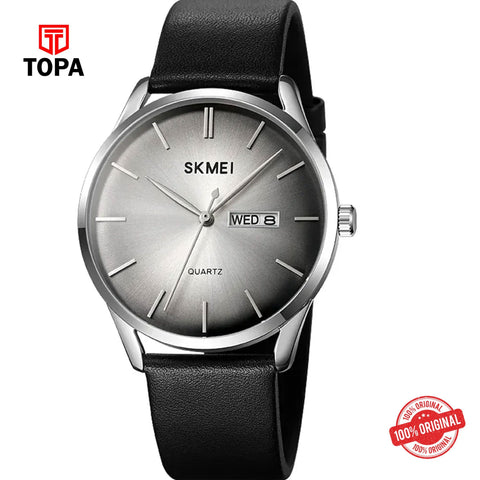 Topa Skmei-1991-CH-GRY-Leather-Band-Men-Watch - Product Image 1
