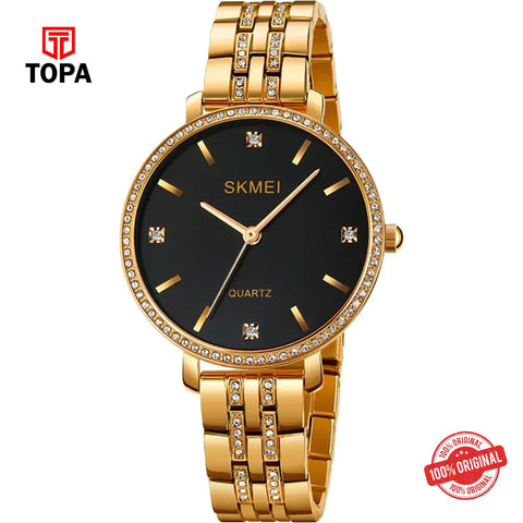 Topa Skmei-2006-L-GLD-BLK-Metal-Band-Women-Watch - Product Image 1