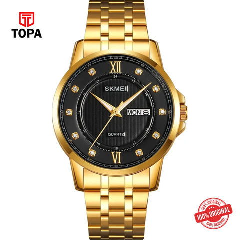 Topa Skmei-2084-G-GLD-BLK-Metal-Band-Men-Watch - Product Image 1