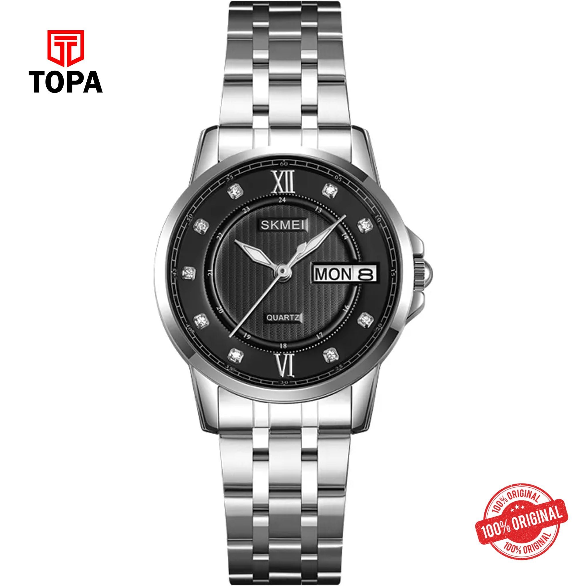 Topa Skmei-2085-L-CH-BLK-Metal-Band-Women-Watch - Product Image 1