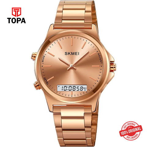 Topa Skmei-2120-G-RG-Metal-Band-Men-Watch - Product Image 1